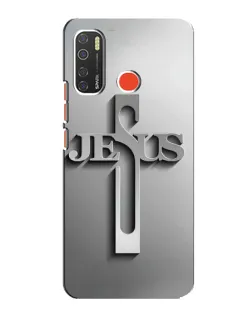 Чехол для TECNO Spark 5 Pro с картинкой «Металлический крест Jesus»