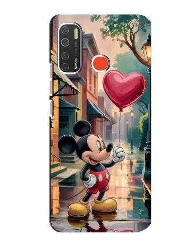 Чохол для TECNO Spark 5 Pro з картинкою «Міккі та кулька-серце» Чохол для TECNO Spark 5 Pro з картинкою «Міккі та кулька-серце»