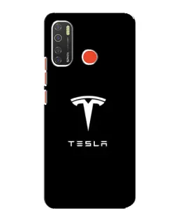 Чехол для TECNO Spark 5 Pro с картинкой «Tesla White Logo»
