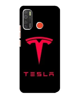 Чехол для TECNO Spark 5 Pro с картинкой «Tesla Red Logo»