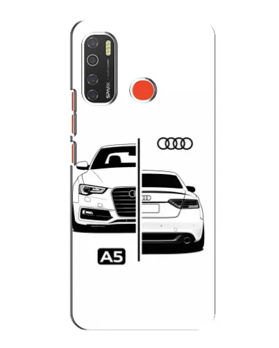 Чехол для TECNO Spark 5 Pro с картинкой «Audi — контрастный дизайн»