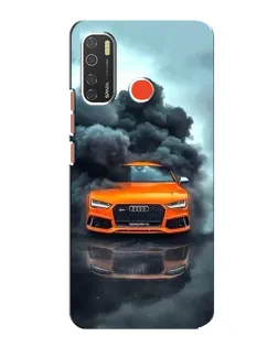 Чехол для TECNO Spark 5 Pro с картинкой «Audi в облаках дыма»