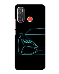 Чохол для TECNO Spark 5 Pro з картинкою «Блакитний силует Lamborghini» Чохол для TECNO Spark 5 Pro з картинкою «Блакитний силует Lamborghini»