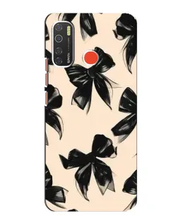 Чехол для TECNO Spark 5 Pro с картинкой «Паттерн черные банты» Чехол для TECNO Spark 5 Pro с картинкой «Паттерн черные банты»