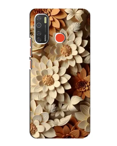 Чехол для TECNO Spark 5 Pro с картинкой «Бежевый флористический декор» Чехол для TECNO Spark 5 Pro с картинкой «Бежевый флористический декор»