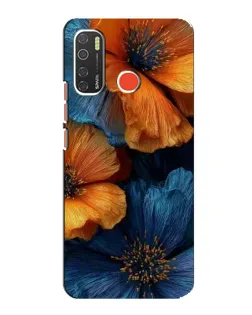 Чехол для TECNO Spark 5 Pro с картинкой «Яркая сине-оранжевая флора» Чехол для TECNO Spark 5 Pro с картинкой «Яркая сине-оранжевая флора»