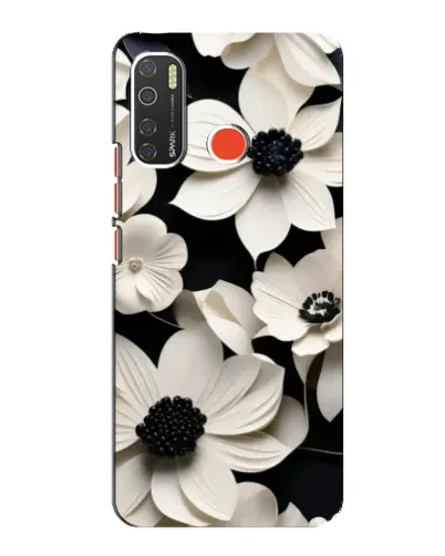 Чехол для TECNO Spark 5 Pro с картинкой «Объемные белые цветы» Чехол для TECNO Spark 5 Pro с картинкой «Объемные белые цветы»