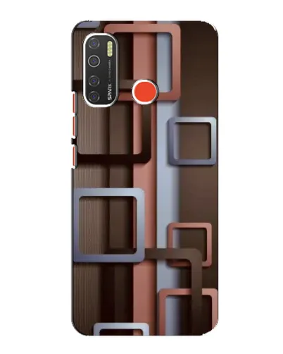 Чехол для TECNO Spark 5 Pro с картинкой «Коричневые объемные квадраты» Чехол для TECNO Spark 5 Pro с картинкой «Коричневые объемные квадраты»