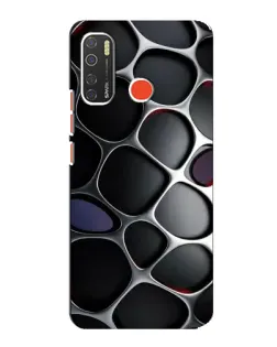 Чехол для TECNO Spark 5 Pro с картинкой «Объемная темная решетка»