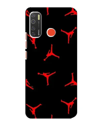 Чехол для TECNO Spark 5 с картинкой «Jordan Red Pattern»