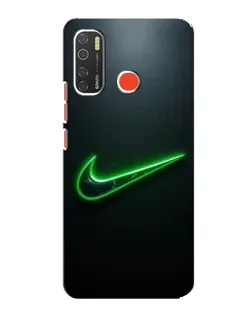 Чехол для TECNO Spark 5 с картинкой «Неоновый контур Nike»