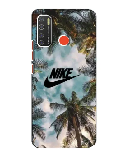 Чехол для TECNO Spark 5 с картинкой «Тропический принт Nike» Чехол для TECNO Spark 5 с картинкой «Тропический принт Nike»