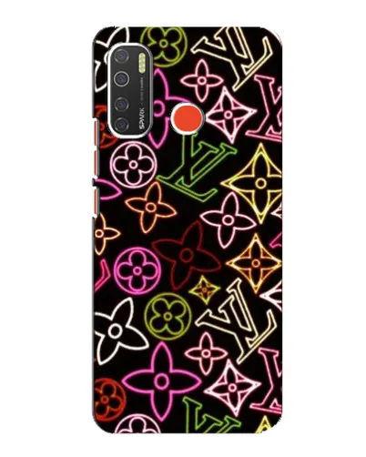 Чехол для TECNO Spark 5 с картинкой «Неоновый микс Nike»