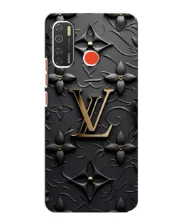 Чехол для TECNO Spark 5 с картинкой «Кожаная текстура LV»