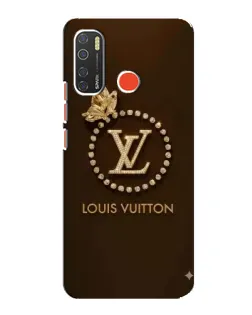 Чехол для TECNO Spark 5 с картинкой «LV — золотая печать»