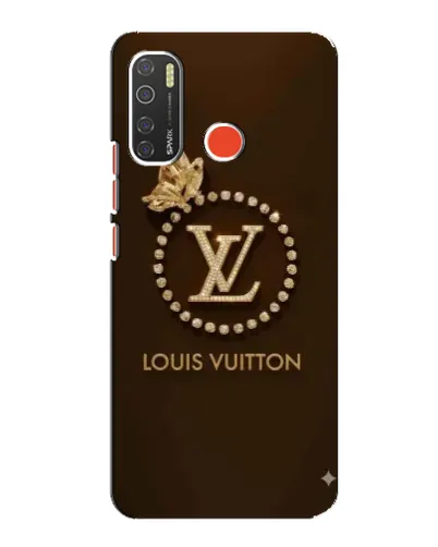 Чехол для TECNO Spark 5 с картинкой «LV — золотая печать»