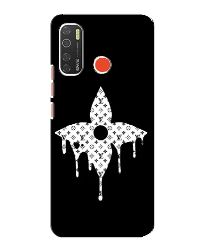 Чехол для TECNO Spark 5 с картинкой «Цветочная монограмма»