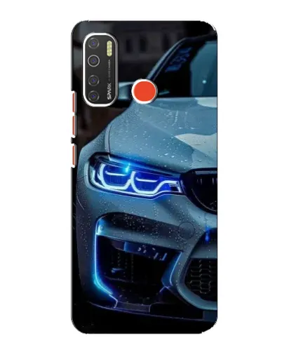Чохол для TECNO Spark 5 з картинкою «Погляд BMW з синіми фарами»