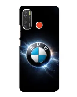Чохол для TECNO Spark 5 з картинкою «BMW — неонове сяйво»