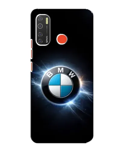 Чохол для TECNO Spark 5 з картинкою «BMW — неонове сяйво»