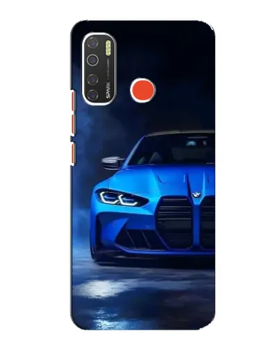 Чохол для TECNO Spark 5 з картинкою «Блакитна BMW M4»