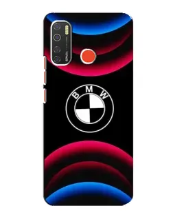 Чохол для TECNO Spark 5 з картинкою «Логотип BMW та неонові дуги»