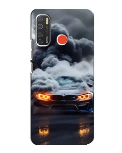 Чохол для TECNO Spark 5 з картинкою «BMW у диму»