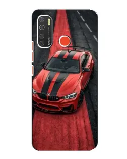 Чохол для TECNO Spark 5 з картинкою «BMW на червоній доріжці»