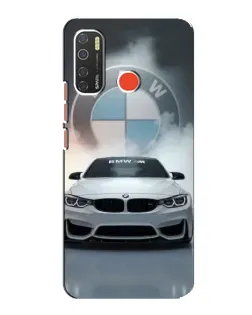 Чохол для TECNO Spark 5 з картинкою «BMW в білому диму»