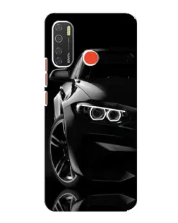 Чохол для TECNO Spark 5 з картинкою «Чорна BMW — профіль»