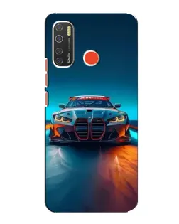 Чохол для TECNO Spark 5 з картинкою «BMW — вогні неону»