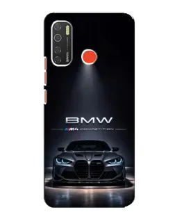 Чохол для TECNO Spark 5 з картинкою «BMW крізь нічне місто»