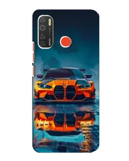 Чохол для TECNO Spark 5 з картинкою «BMW — золота емблема»