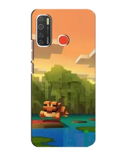 Чохол для TECNO Spark 5 з картинкою «Майнкрафт захід сонця»