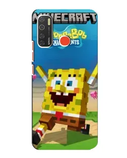 Чохол для TECNO Spark 5 з картинкою «Губка Боб Minecraft»