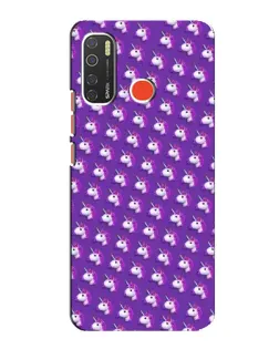 Чехол для TECNO Spark 5 с картинкой «Единороги на фиолетовом»