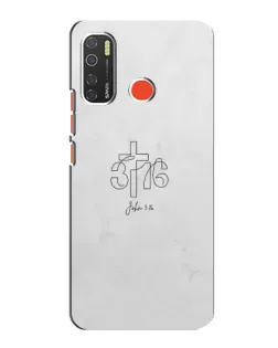 Чохол для TECNO Spark 5 з картинкою «Івана 3:16 Хрест»