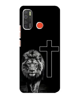 Чохол для TECNO Spark 5 з картинкою «Лев та Хрест»