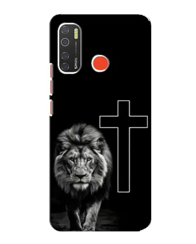 Чохол для TECNO Spark 5 з картинкою «Лев та Хрест»