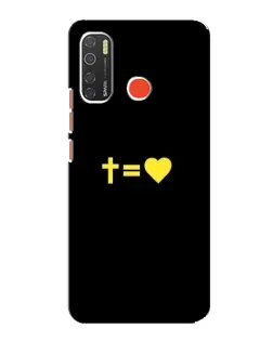 Чохол для TECNO Spark 5 з картинкою «Серце та Хрест»