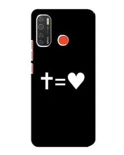 Чохол для TECNO Spark 5 з картинкою «Хрест та Серце»