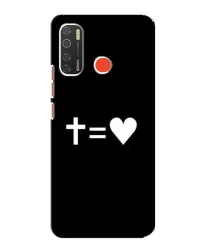 Чохол для TECNO Spark 5 з картинкою «Хрест та Серце»