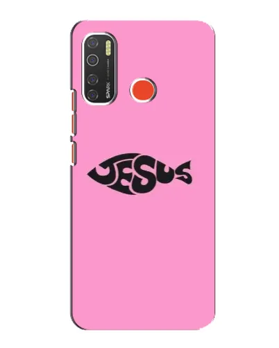 Чохол для TECNO Spark 5 з картинкою «Рожевий символ Jesus»