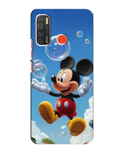 Чехол для TECNO Spark 5 с картинкой «Mickey и мыльные пузыри»