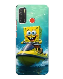 Чехол для TECNO Spark 5 с картинкой «Спанч Боб на гидроцикле» Чехол для TECNO Spark 5 с картинкой «Спанч Боб на гидроцикле»
