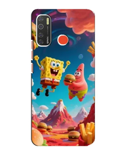 Чехол для TECNO Spark 5 с картинкой «Космический фастфуд»