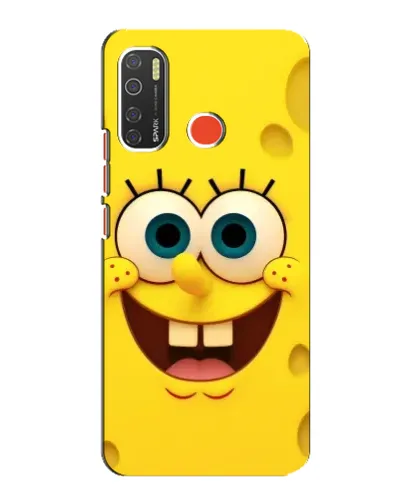 Чехол для TECNO Spark 5 с картинкой «Губка Боб улыбка»