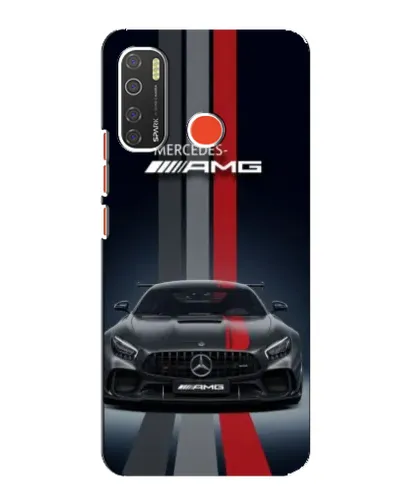 Чохол для TECNO Spark 5 з картинкою «Mercedes — білий карбон»