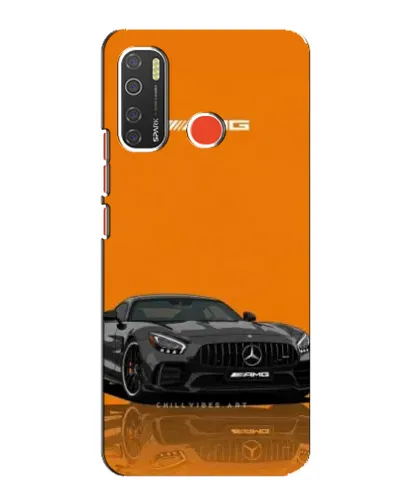 Чохол для TECNO Spark 5 з картинкою «Помаранчевий Mercedes AMG»
