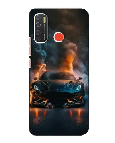 Чехол для TECNO Spark 5 с картинкой «Lamborghini дымная эстетика»